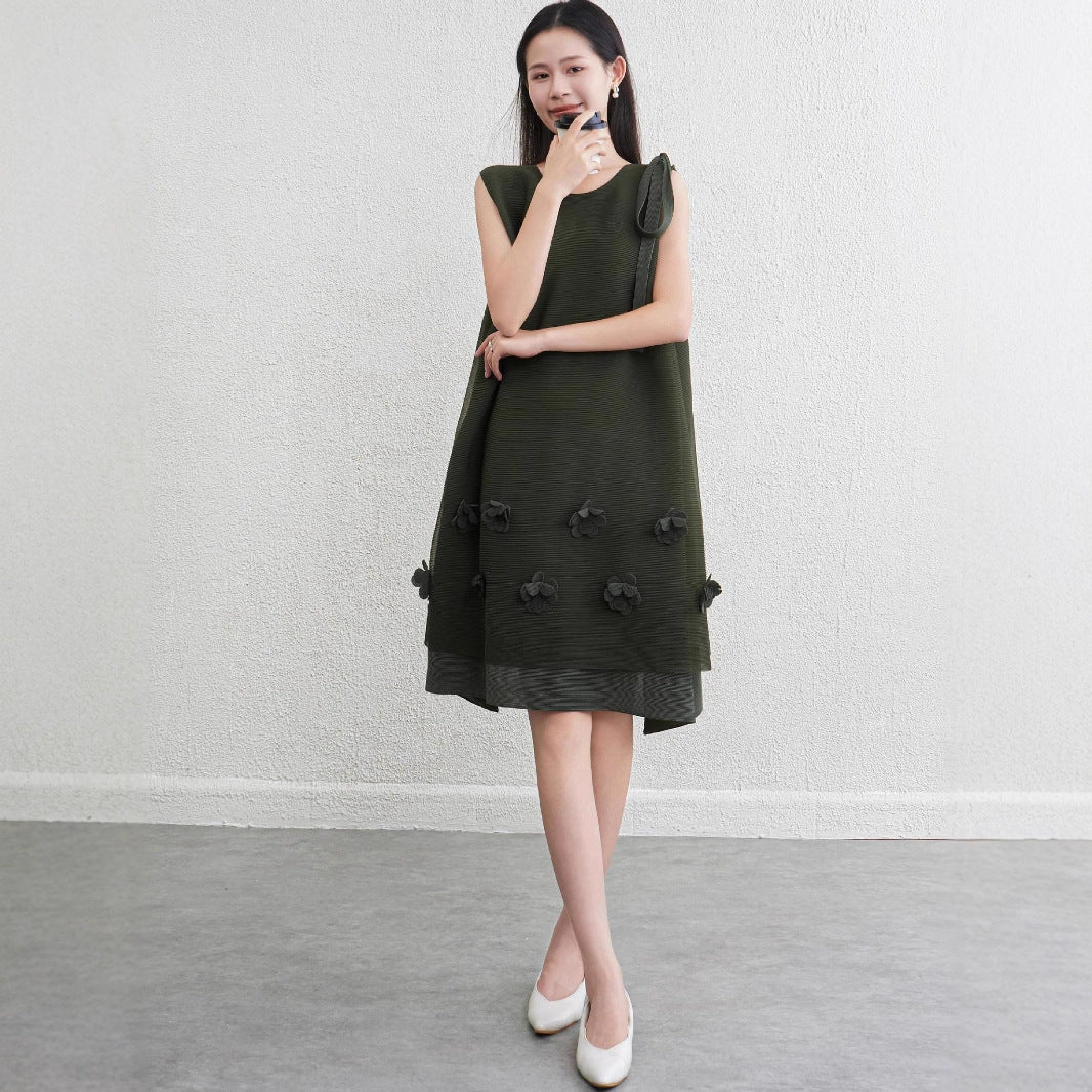 Sleeveless vest skirt A-line dress