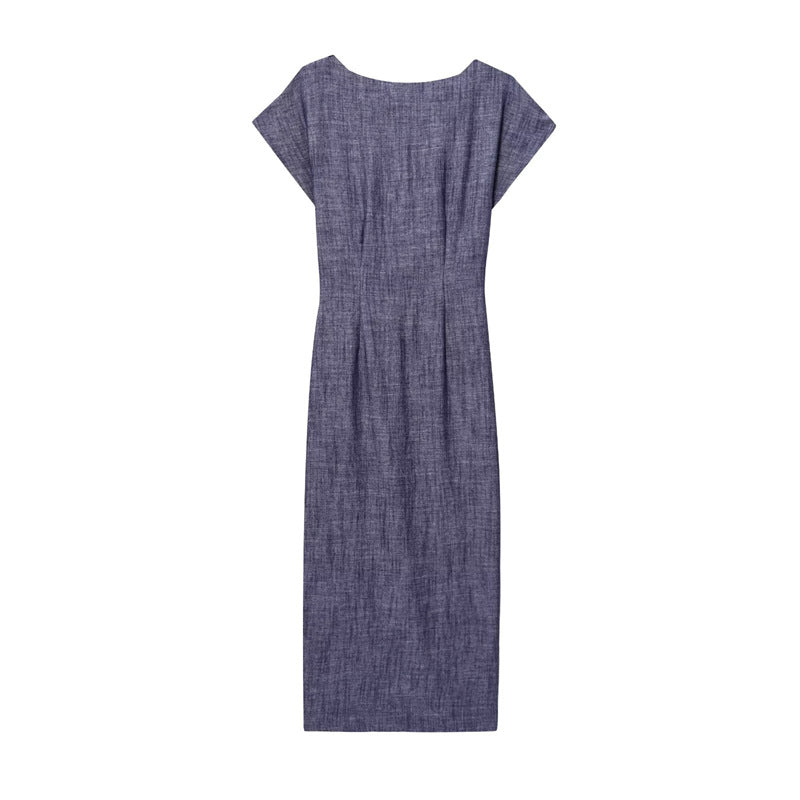 Fashionable Unique Design Versatile Fitted Slim Casual Dress