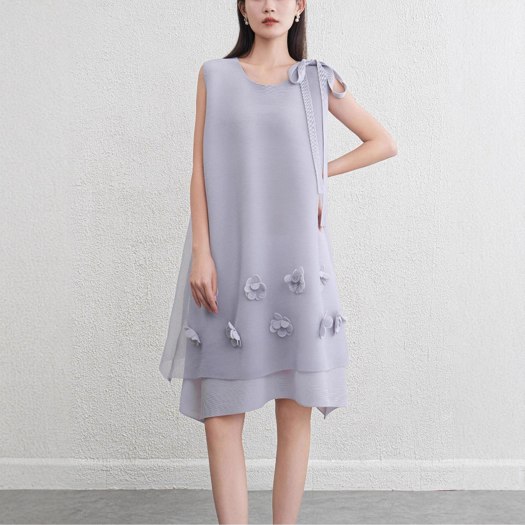Sleeveless vest skirt A-line dress