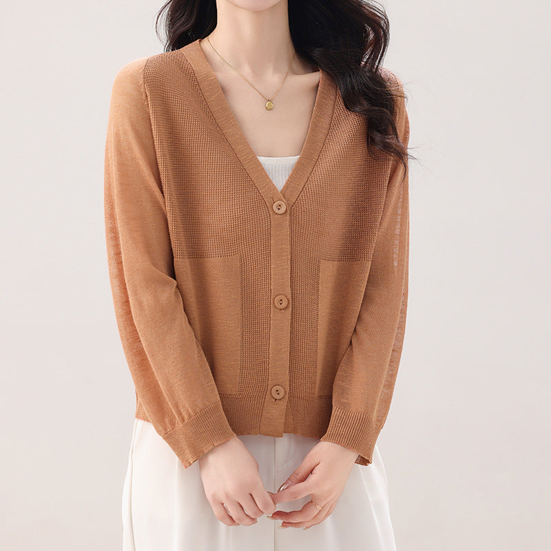 Women's loose strap V-neck top