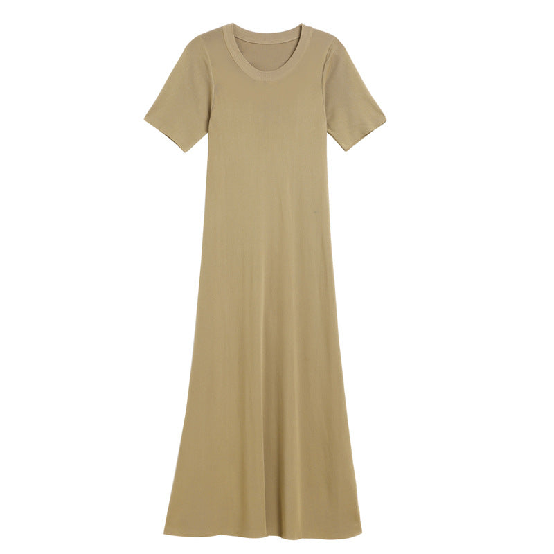 Women's Short Sleeve Loose Casual Soft Cool Long Dress