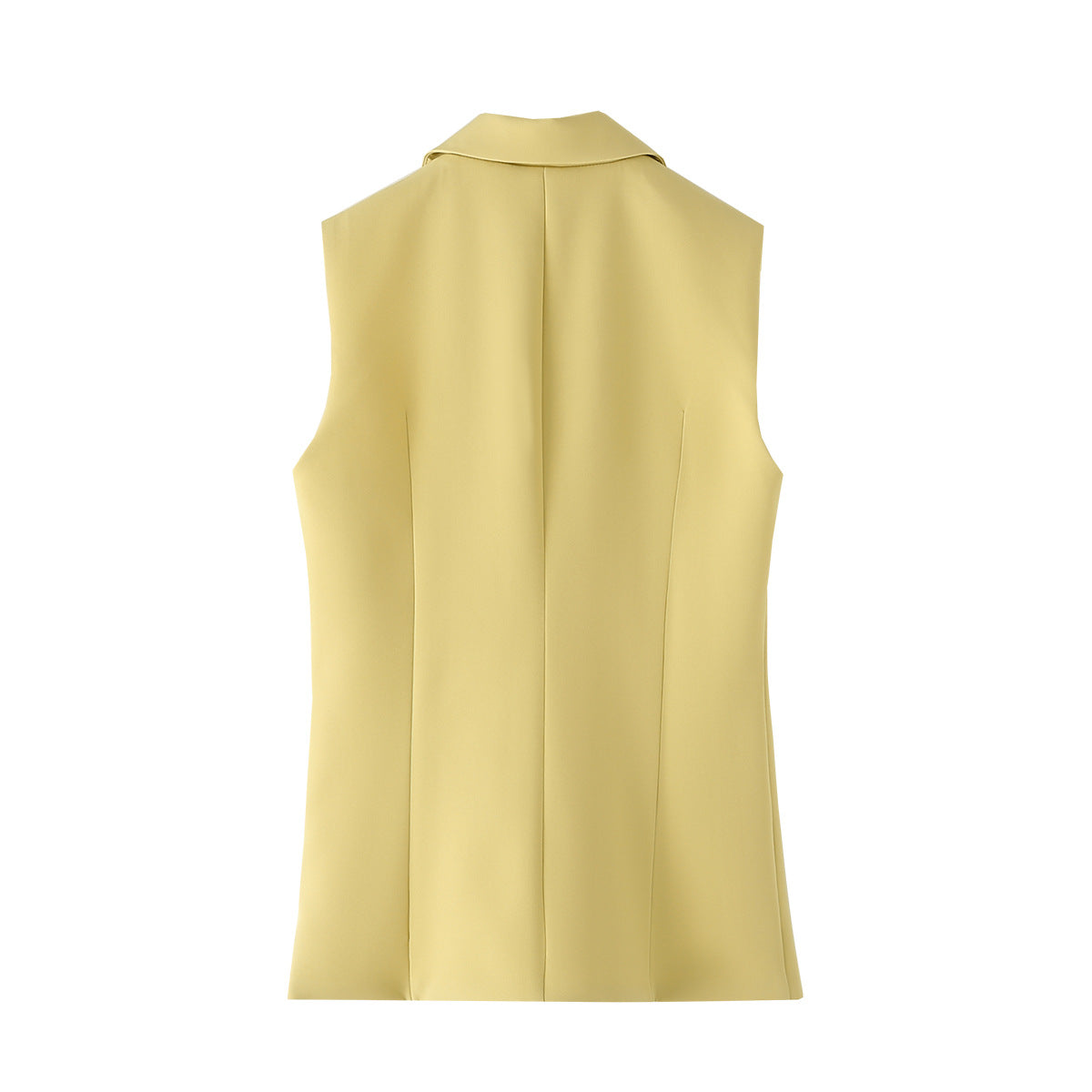 Women's Summer Fashion Slim Single-Breasted Notched Collar Vest Jacket Top