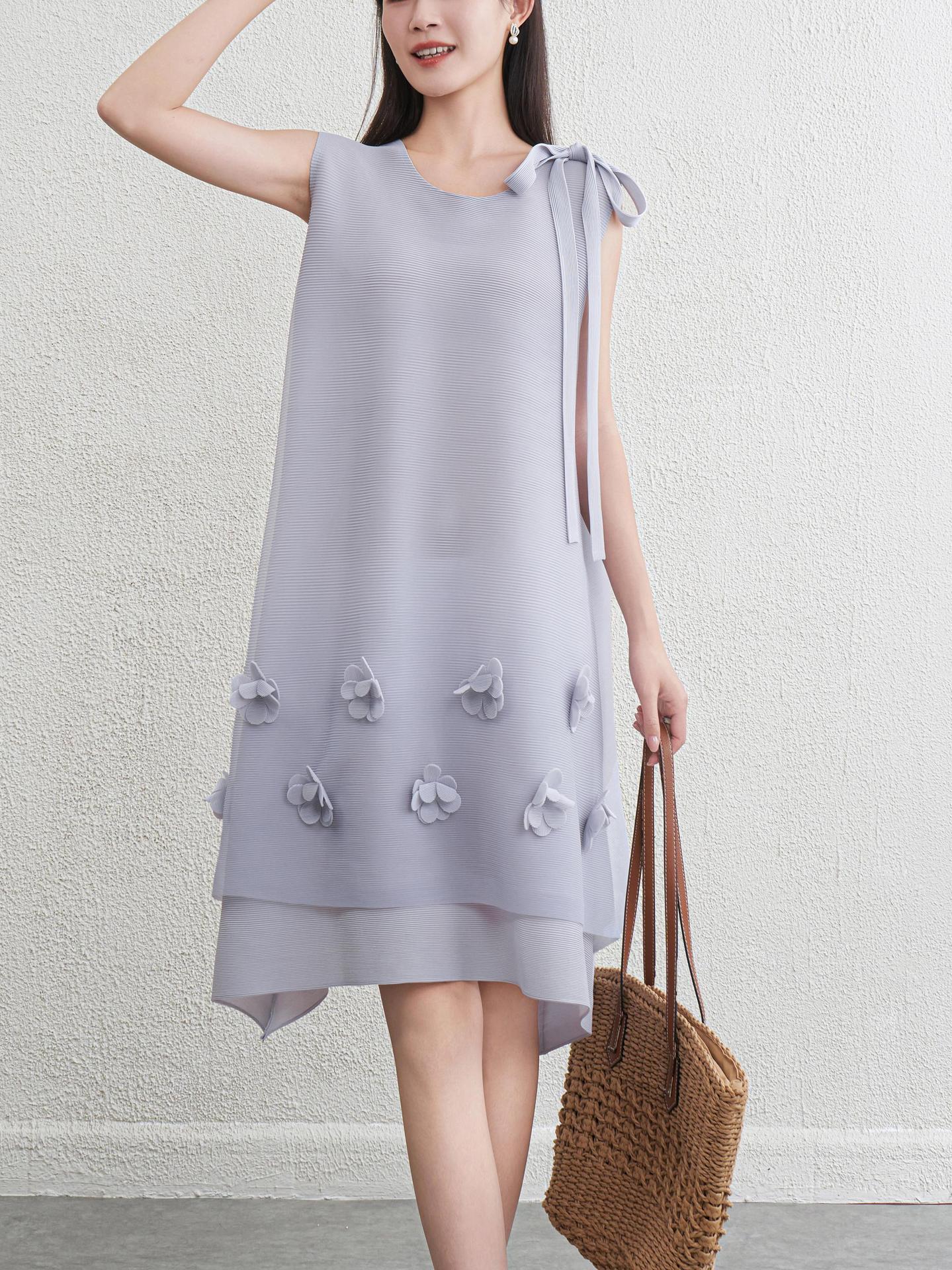 Sleeveless vest skirt A-line dress