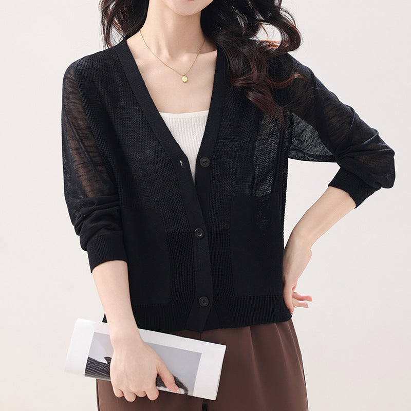 Women's loose strap V-neck top
