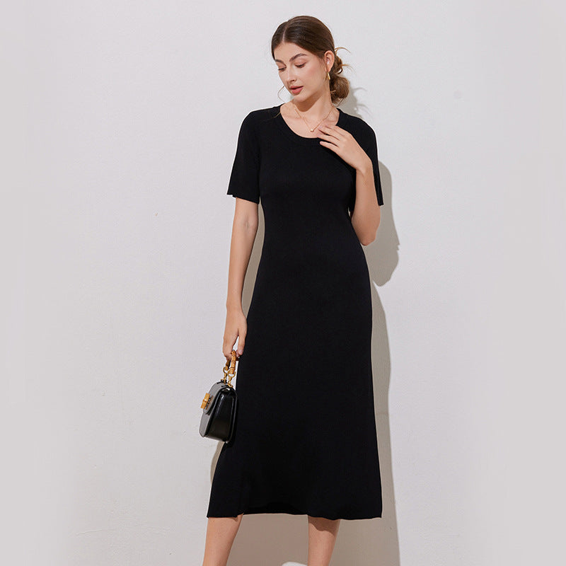 Women's Short Sleeve Loose Casual Soft Cool Long Dress