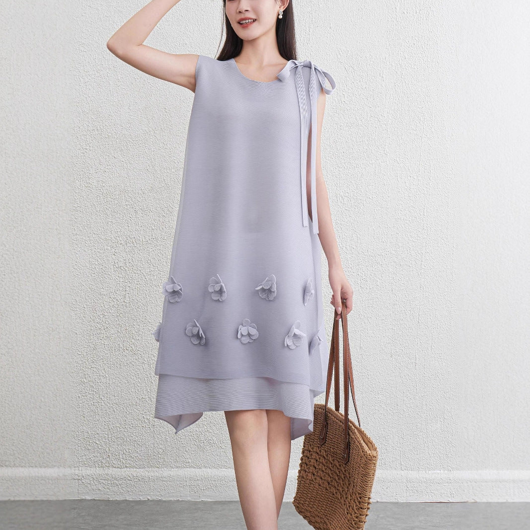 Sleeveless vest skirt A-line dress