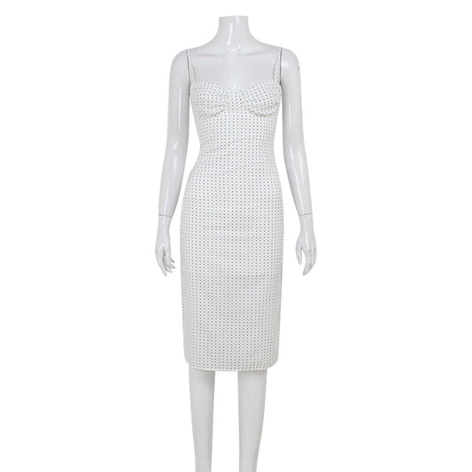 Wave lit up piece dress sexy suspender dress for women