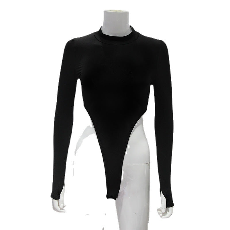 Casual base jacket refers to a high waisted jumpsuit