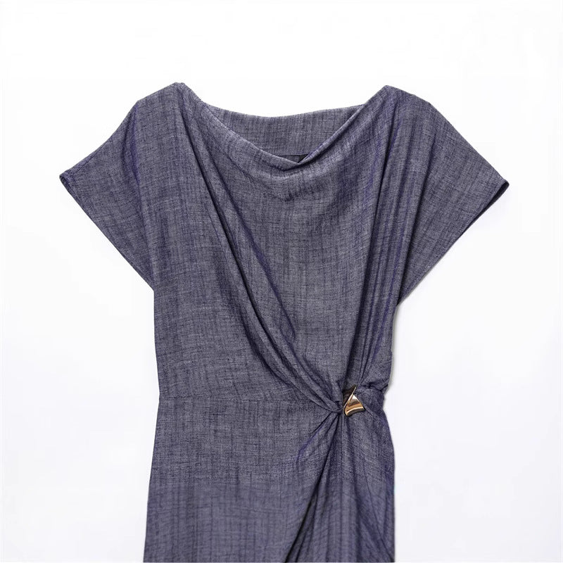 Fashionable Unique Design Versatile Fitted Slim Casual Dress